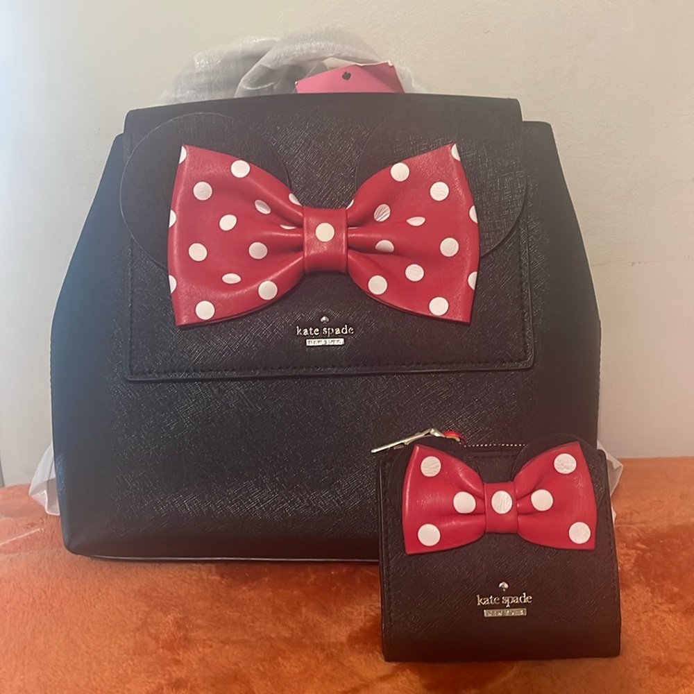Never used Kate spade backpack with wallet